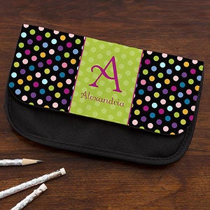 Polka Dots For Her Personalized Pencil Case