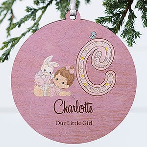 Precious Moments Personalized Baby Ornament - Wood