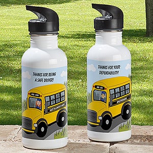 Bus Driver Character Personalized Water Bottle