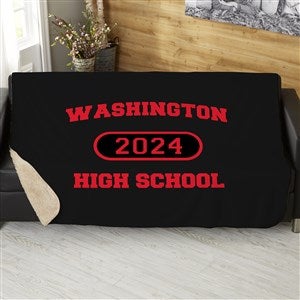 School Pride Personalized 60x80 Sherpa Blanket
