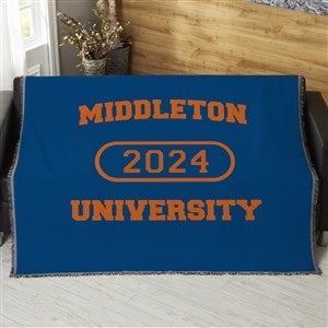 School Pride Personalized 56x60 Woven Throw