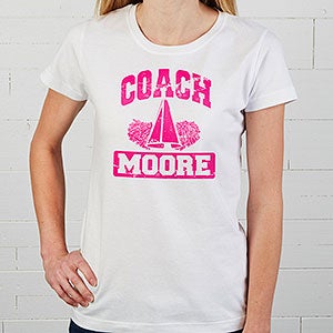 Personalized Coach Ladies Fitted T-Shirt - 15 Sports - Ladies Large - Black