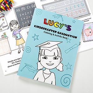 Personalized Kids Graduation Coloring Book - Kindergarten or Preschool - 12952
