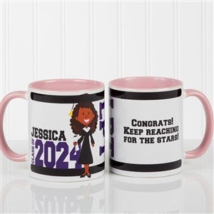 Graduation Character Personalized Pink Coffee Mugs
