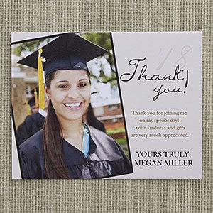 personalized graduation thank you cards refined graduate thank you card for graduation