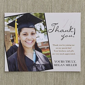 Refined Graduate Custom Thank You Cards