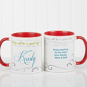 Personalized Cup of Inspiration Red Coffee Mug