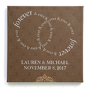 Forever & Ever Personalized Canvas Print 12 x 12