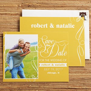 Simply In Love Personalized Photo Save The Date Cards