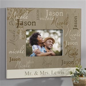 Loving Couple Personalized 5x7 Wall Frame - Horizontal