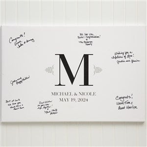 Wedding Signature Personalized Canvas Print 12"x18" - #13042-S