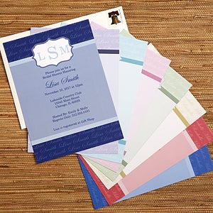 Wedding Monogram Personalized Shower Invitations