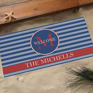 Anchors Aweigh! Personalized Doormats-24x48
