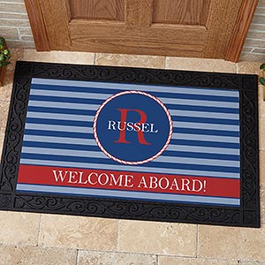 Anchors Aweigh! Personalized Doormat- 20x35