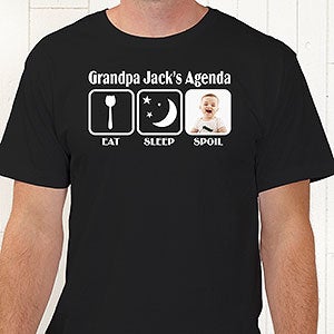 Personalized Dad T-Shirts - His Agenda - Adult Small - White