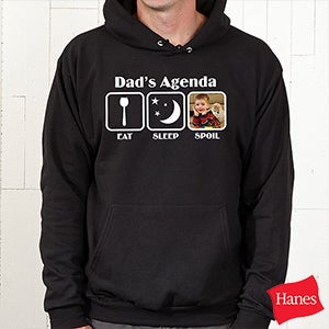His Agenda Personalized Black Hooded Sweatshirt