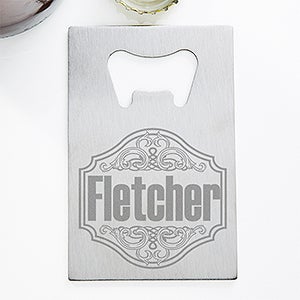 My Brew Personalized Credit Card Size Bottle Opener