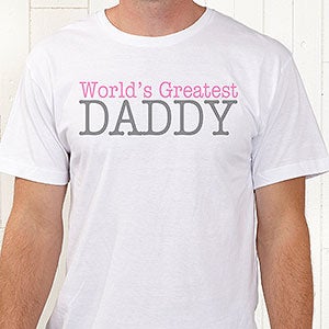 Personalized Father Daughter T-Shirts - Daddy - Adult X-Large - Light Gray