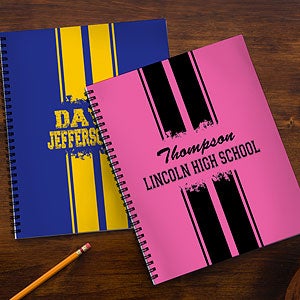 School Spirit! Personalized Large Notebooks-Set of 2