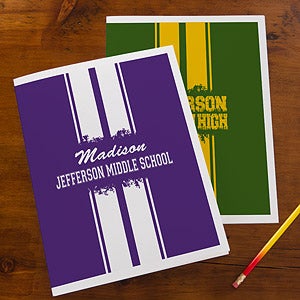 School Spirit! Personalized Folders-Set of 2