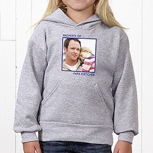 Personalized Kids Photo Hooded Sweatshirts - Youth Medium (8/10) - Black