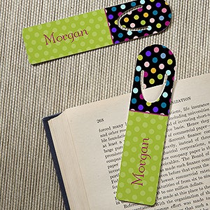 Polka Dots For Her Personalized Bookmark Set for Girls