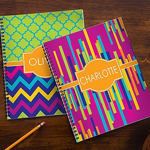 Bright & Cheerful Personalized Large Notebooks-Set of 2