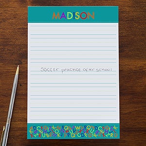 Alphabet Name Personalized Notepad