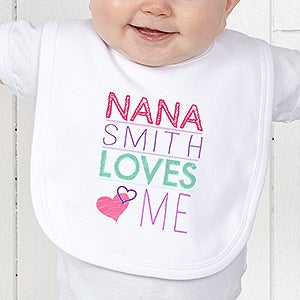 Somebody Loves Me Personalized Bib