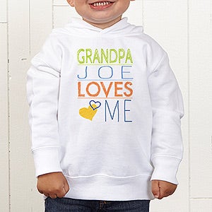 Personalized Toddler Hooded Sweatshirt - Somebody Loves Me - Toddler 2T - Pink