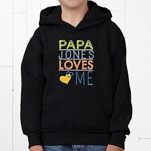 Personalized Kids Sweatshirts - Somebody Loves Me - Youth X-Small (2/4) - Black