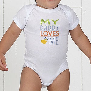 Personalized Baby Bodysuit - Somebody Loves Me - Infant 6 Months - Royal Blue