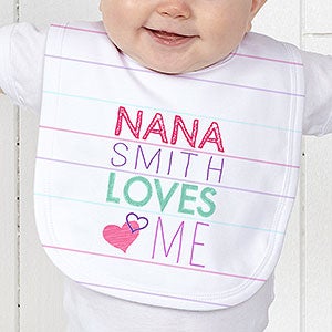 Personalized Baby Bib - Look Who Loves Me