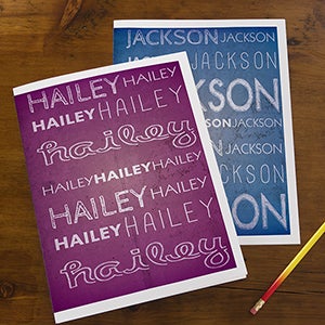 My Name Personalized Folders - Set of 2