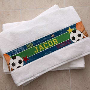 Ready, Set, Score Personalized Bath Towel