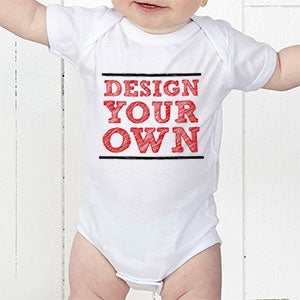 Design Your Own Personalized Baby Bodysuit- White