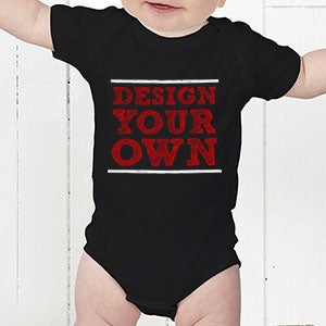 Design Your Own Personalized Baby Bodysuit- Black
