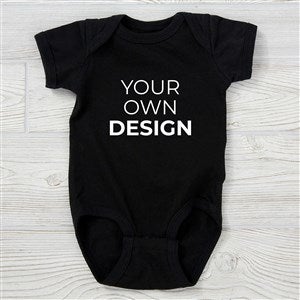 Design Your Own Personalized Baby Bodysuit Black