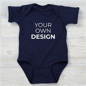 Design Your Own Personalized Baby Bodysuit - Navy Blue