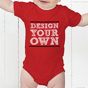 Design Your Own Personalized Baby Bodysuit- Red