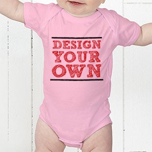 Design Your Own Personalized Baby Bodysuit- Pink