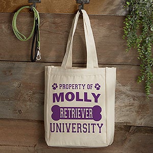 Property of... Personalized Small Dog Canvas Tote Bag