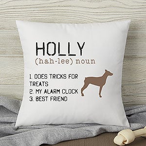 Personalized Dog Throw Pillow - Definition of My Dog - 13342