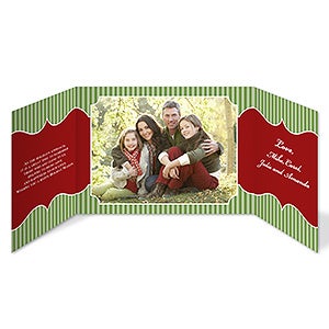 Classic Holiday Gatefold Photo Christmas Cards