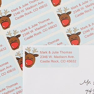 Playful Reindeer Return Address Labels