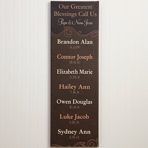 My Grandkids Personalized Grandparents Canvas Print- 12x36