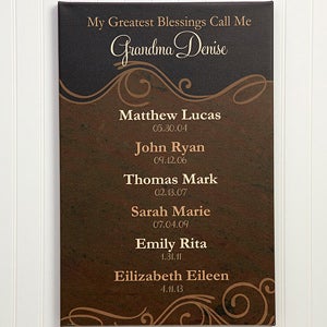 My Grandkids Personalized Grandparents Canvas Print- 16x24