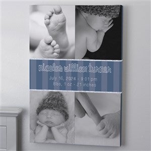 4 Baby Photo Collage 20x30 Personalized Canvas Print