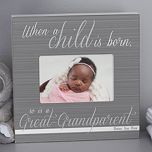 A Great-Grandparent Is Born Personalized Frame - 4x6 Box