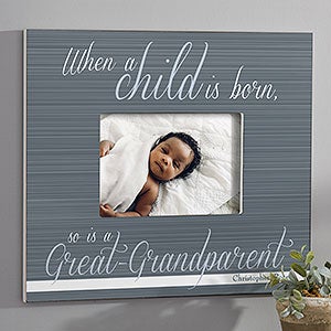 A Great-Grandparent Is Born Personalized Frame - 5x7 Wall